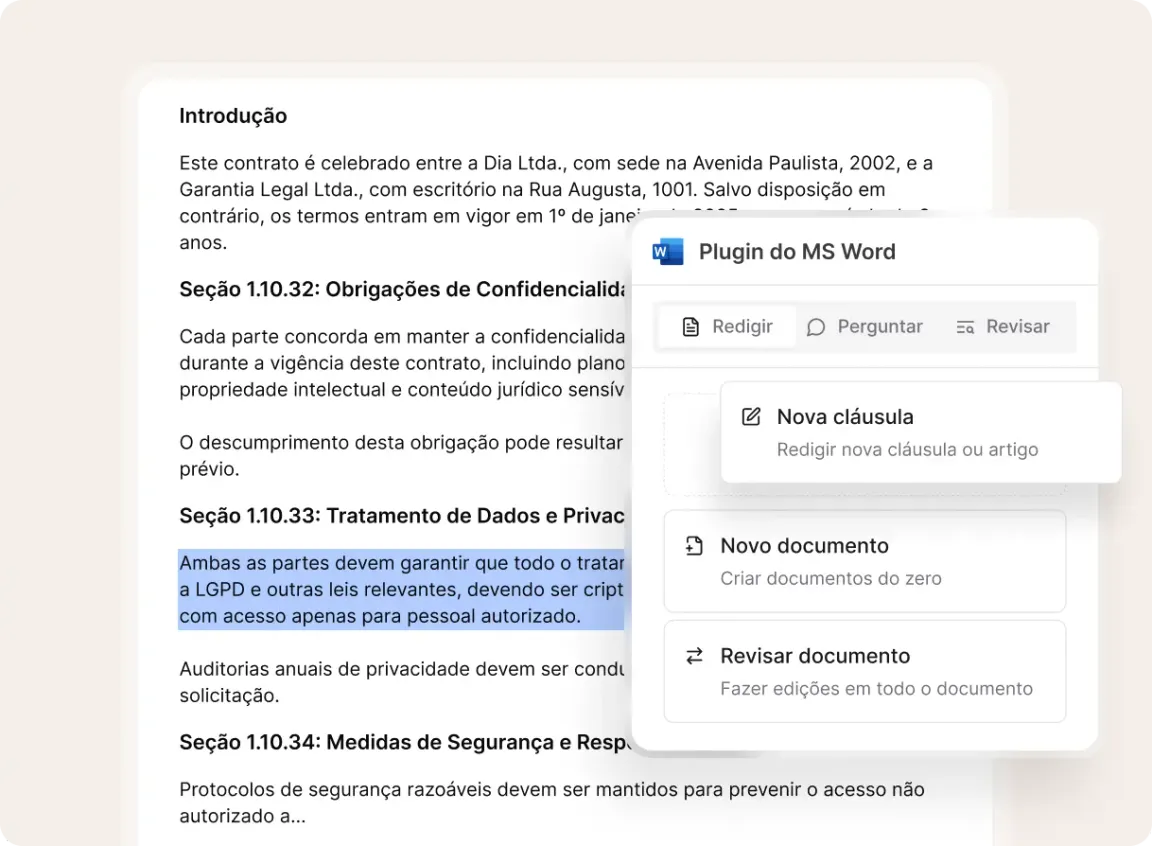 Execute os seus playbooks de revisão no Microsoft Word