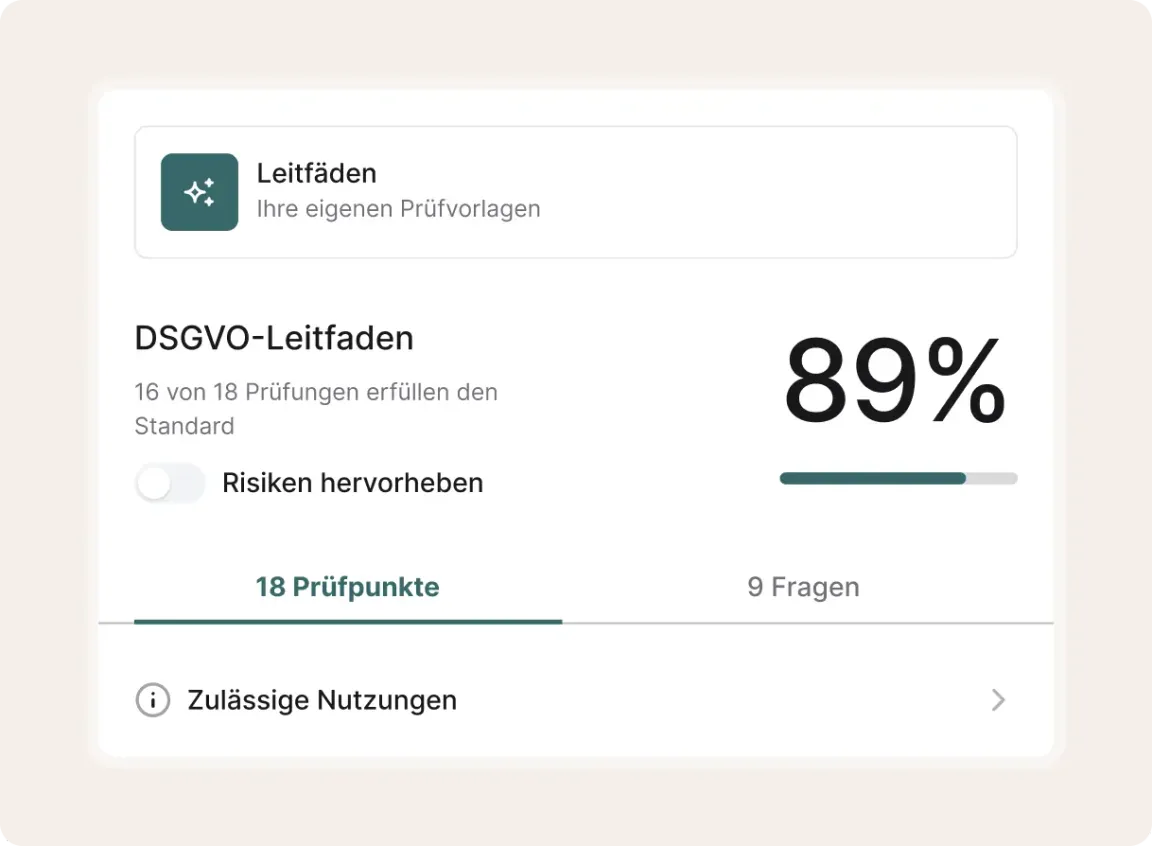 Ihre Review-Playbooks. Ihre Standards.