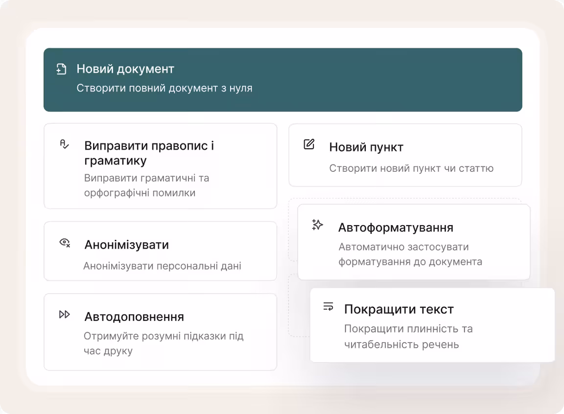 Ваш набір інструментів для створення документів